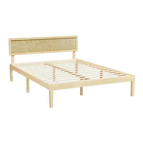 Artiss Bed Frame Double Queen Size Wooden Base Headboard Mattress Platform YUMI Queen