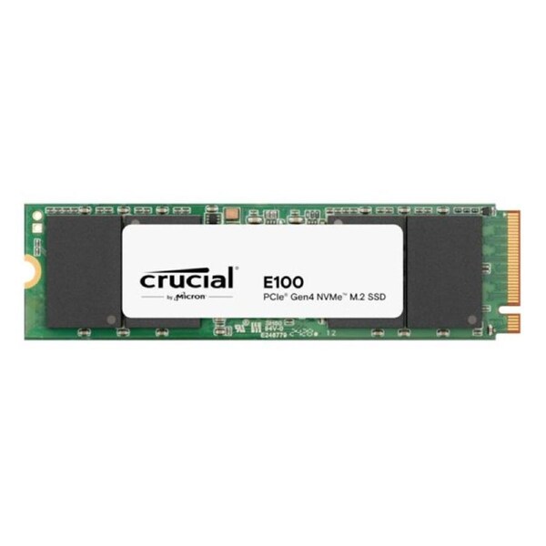 Crucial E100 2TB Gen4 NVMe SSD 5000/4500 MB/s R/W 100TBW 350K/460K IOPS 1M hrs MTTF M.2 2280 PCIe4 3yrs ~Crucial P3 Plus CT2000E100SSD8