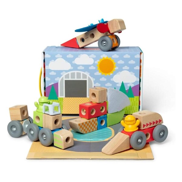Melissa and Doug - Blockables Vehicle Play Set 54pc