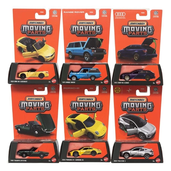 Matchbox Moving Parts 2025 6-Car Die-Cast Collection (958F)