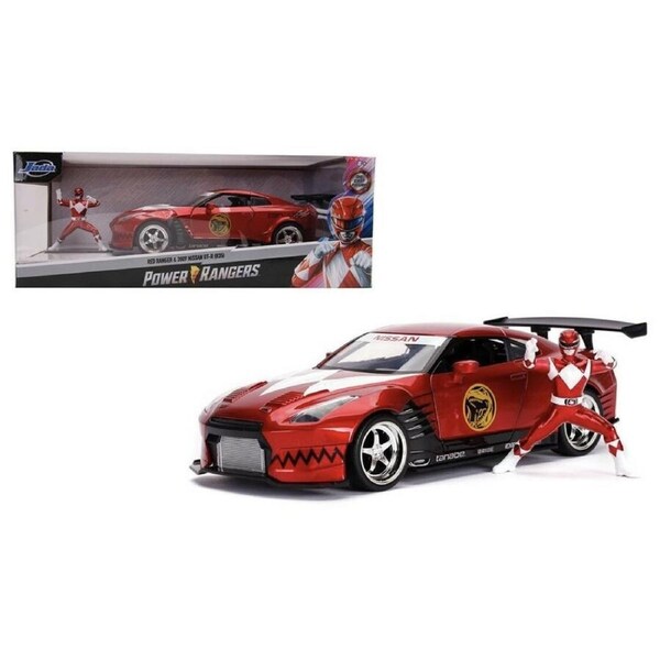 Jada Red Ranger & 2009 Nissan GT-R (R35) 1:24 Scale Hollywood Ride