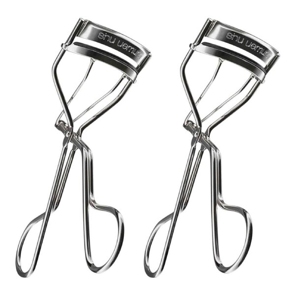 2 x Shu Uemura Eyelash Curler Silver and One Silicone Refill Pad