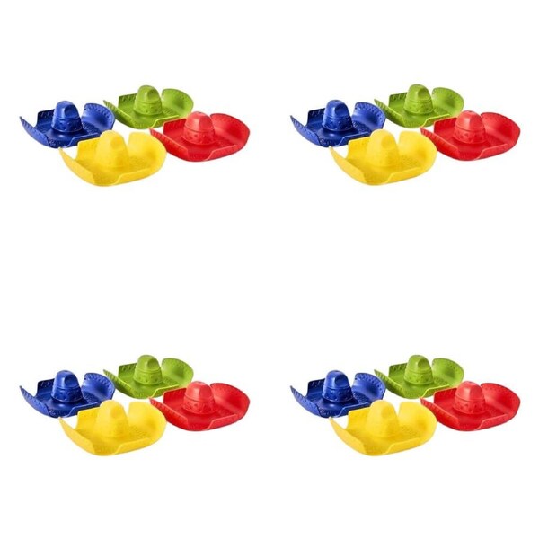 4x 4pc Prepara Double Sombrero Taco Holder Party Serving Tray Set 12cm