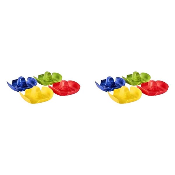 2x 4pc Prepara Double Sombrero Taco Holder Party Serving Tray Set 12cm