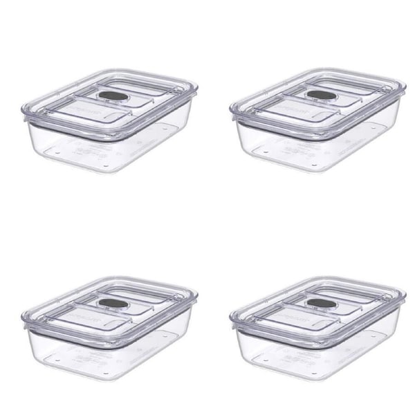 4PK Prepara LatchLok Click 1L Rectangular Airtight Food Container 20.35cm