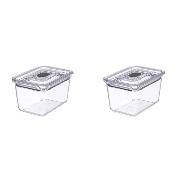 2PK Prepara LatchLok Click 600ml Rectangular Airtight Food Container 14cm
