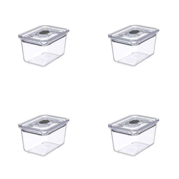 4PK Prepara LatchLok Click 600ml Rectangular Airtight Food Container 14cm