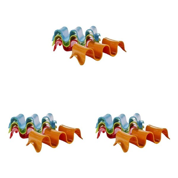 3x 4pc Prepara 2-3 Taco Party Tortilla Holders Serving Tray Set 18x5cm