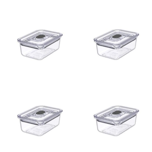 4PK Prepara LatchLok Click 460ml Rectangular Airtight Food Container 14cm