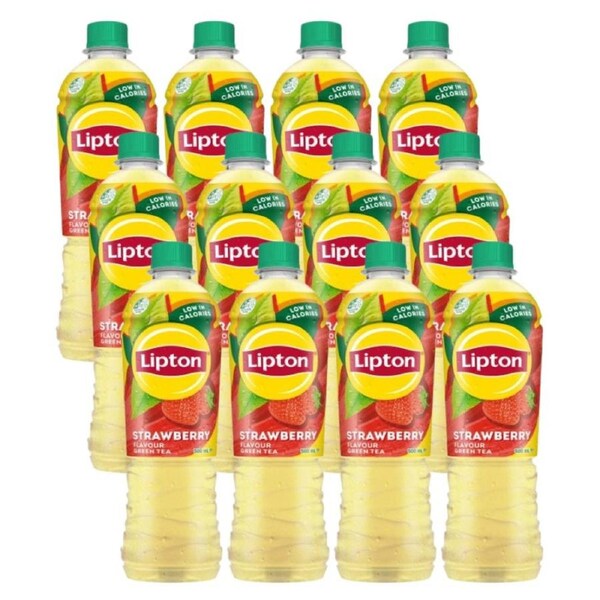 Lipton 500Ml Ice Tea Strawberry Green 12 Pack