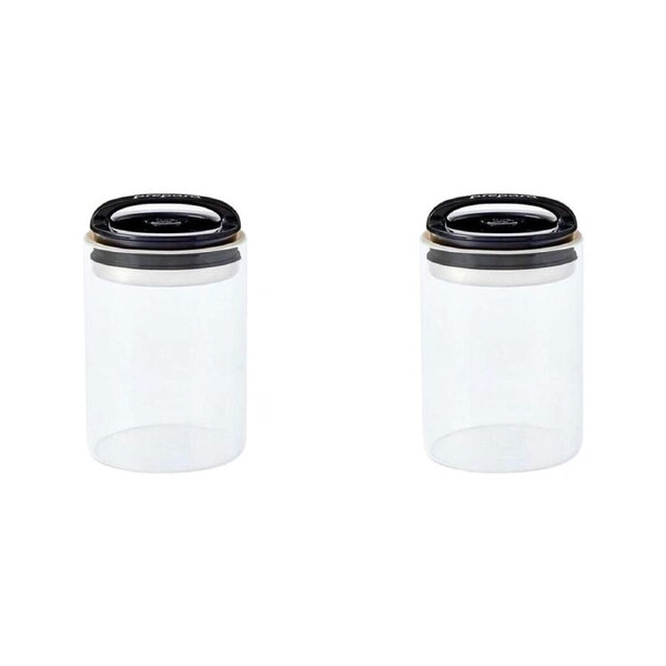 2PK Prepara Evak 709ml Airtight Food Storage Container w/ Handle Medium Black