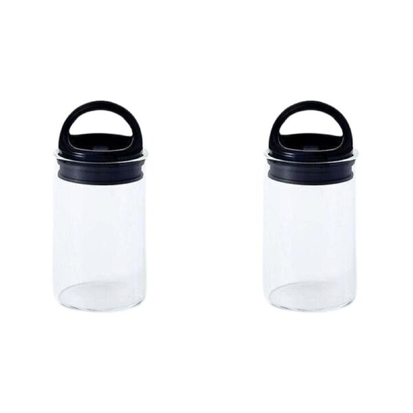 2PK Prepara Evak 177ml Mini Food Storage Container w/ Gloss Handle Small Black