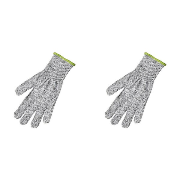 2PK Prepara Cut Resistant Kitchen Chef Butcher Glove Mitten Protection 23cm Grey