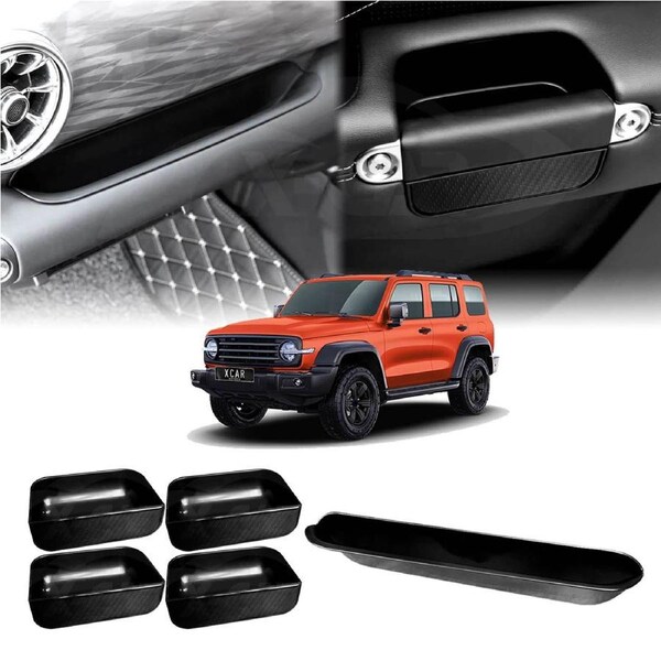 Interior Storage Box Set for GWM Tank 300 Tank300 2023-Onwards Dash Grab Handle Tray & Door Handle Pocket Organizer Accessories