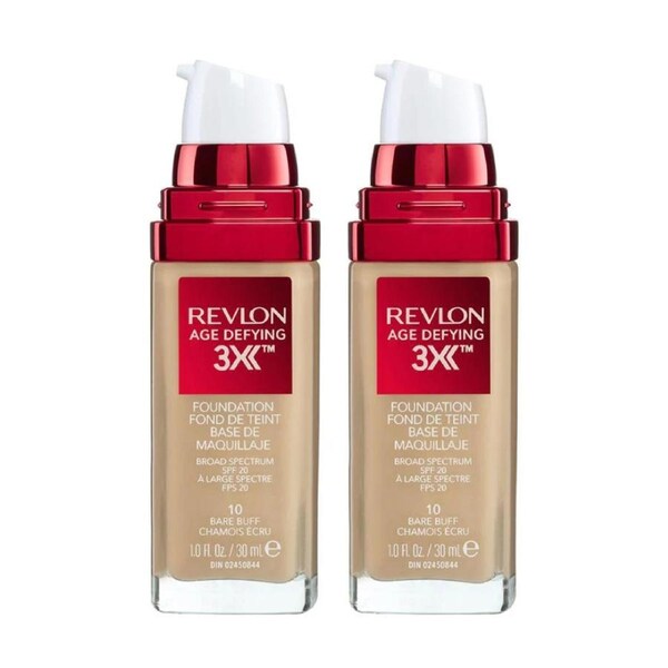 2 x Revlon Age Defying 3X Foundation 30mL - 10 Bare Buff