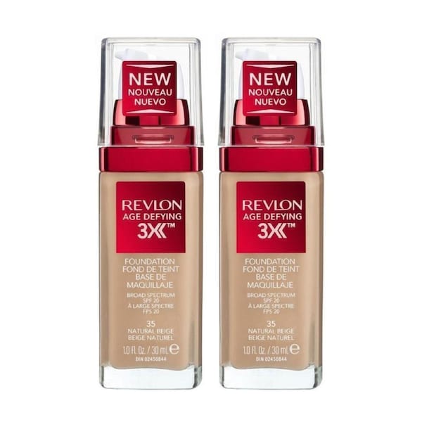 2 x Revlon Age Defying 3X Foundation 30mL - 35 Natural Beige