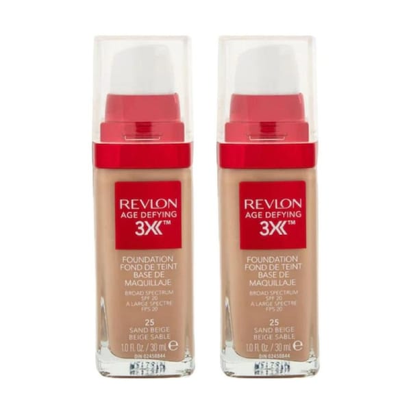 2 x Revlon Age Defying 3X Foundation 30mL - 25 Sand Beige