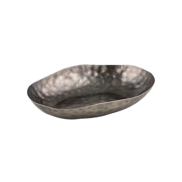 Tempa Ryland Iron Oval Home Decor Display Bowl Dish 32x24cm Grey