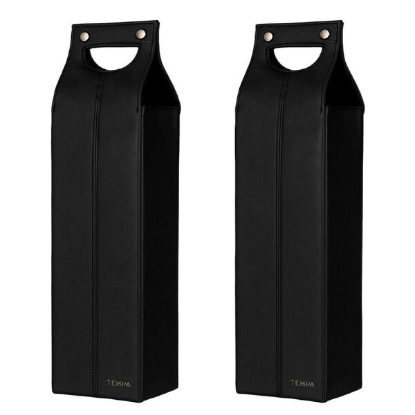 2x Tempa Harley Single Wine Storage Cooler Travel Bag 12x40cm Midnight