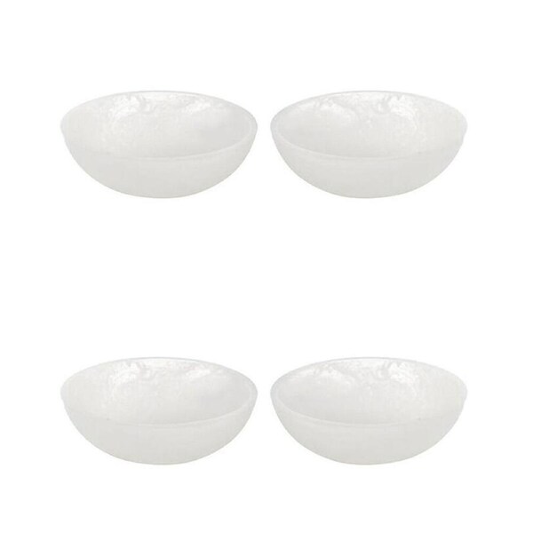 2x 2pc Tempa Bennett Marble Finish Resin Serving Bowl Set 10cm White