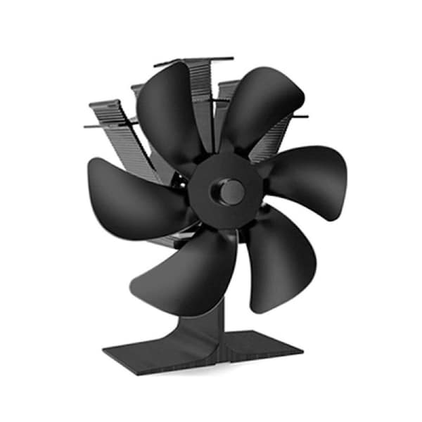 Blade Fan Heat Wood Stove Burner Silent Eco Heater
