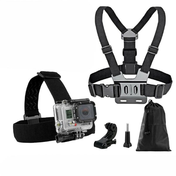 Chesty Chest Harness Head Helmet Strap Mount for GoPro