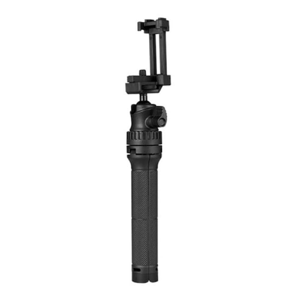 Gizomos 2-in-1 Selfie Tripod with Bluetooth Remote (Suitable for Camera and Mobile Devices) Black
