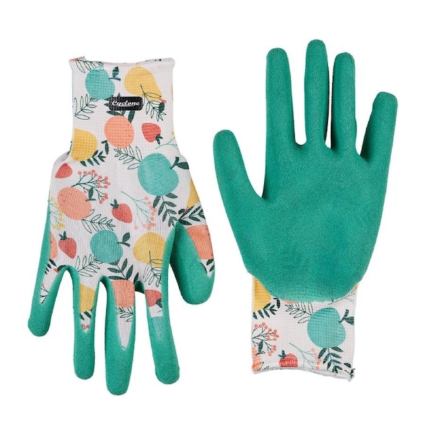 Cyclone Fruit Patterned Gardening/Household Non Slip Grip Gloves Pair Medium