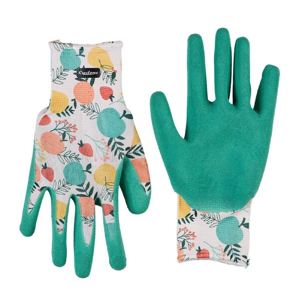 Cyclone Fruit Patterned Gardening/Household Non Slip Grip Gloves Pair Large