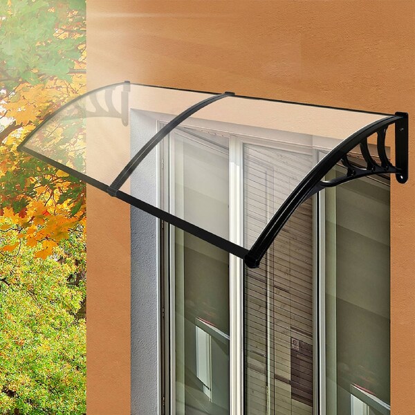 1m x 1.2 - 6m Mountview Door & Window Awnings - Tawny/Clear Clear / 1mx2.4m
