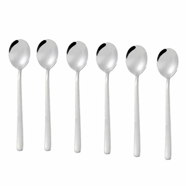 6pcs Stainless Steel Long Handle Tea Spoons