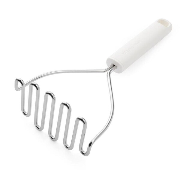 KitchenAid Classic Wire Multipurpose Masher Cooking Utensil Porcelain White