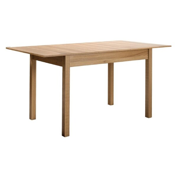 Oikiture 160cm Extendable Dining Table Wooden Rectangular Kitchen Table Natural