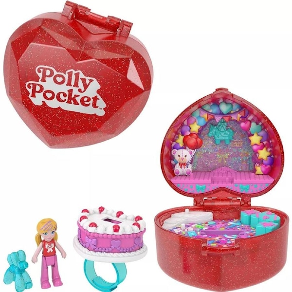 Polly Pocket Mattel 80th Anniversary Ruby Red Ring Box