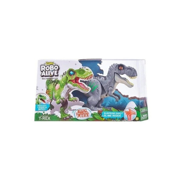 Zuru Robo Alive Attacking T-Rex With Slime Grey