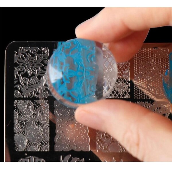 Nail Clear Stamp Silicone Stamper with Set Precise Art Tool Manicure
