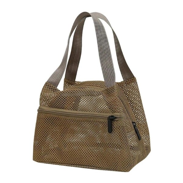 Capacity Large Wash Makeup Storage Bag Khaki Spacious Durable Travel Organizer