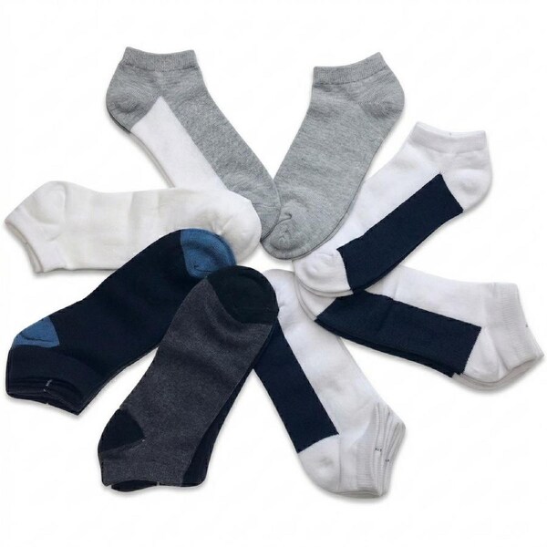 24x COTTON ANKLE SOCKS Sport Low Cut Mens Womens Running BULK Anklet Mixed Colour Pack / 2-8