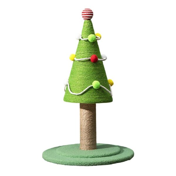Cat Scratching Tree Sisal Climbing Toy Durable Christmas Style Scratch Board