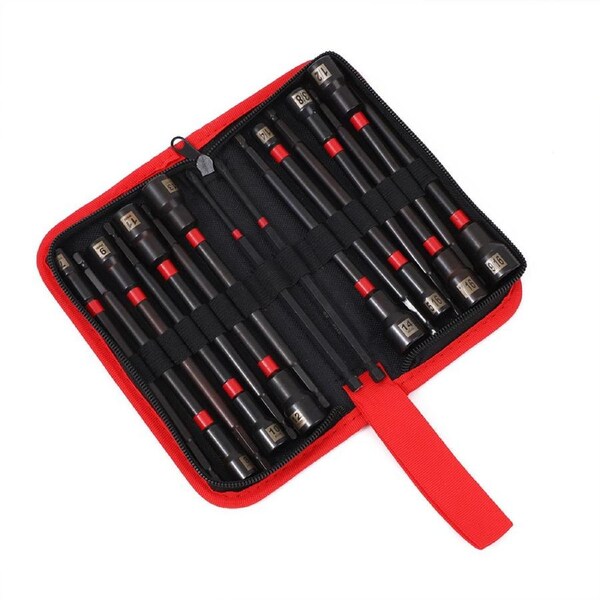 Strong Grip Screwdriver Bit Set 16 Piece Electric Drill Sleeve Portable Tool Kit