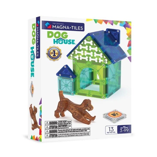 13pc Magna-Tiles Children's Dog House Magnetic Building Set 3Y+
