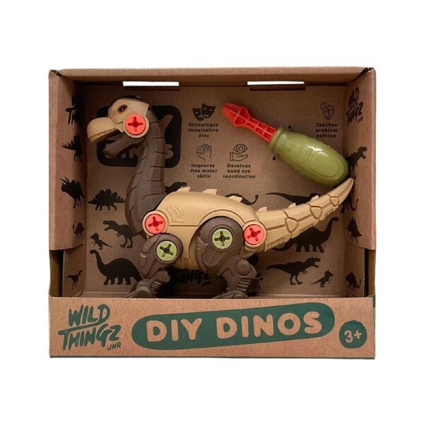Johnco Wild Thingz DIY Dino Brachiosaurus Childrens Playset 3Y+