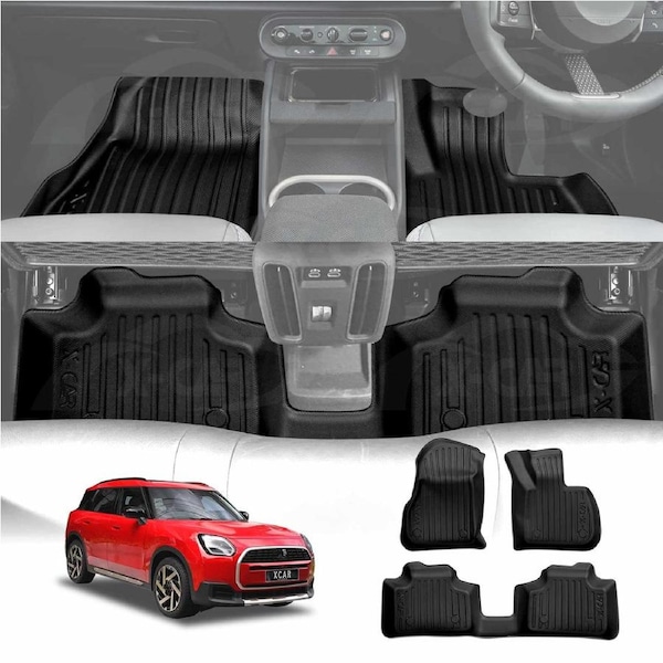 3D Floor Mats for MINI Countryman U25 2024-Onwards Heavy Duty All Weather Car Mats Carpet Liner Set Car Accessories