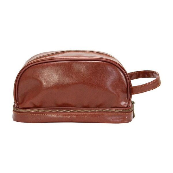 Annabel Trends Gentleman's Toiletry Bag Travel Organiser 25x13cm Brown