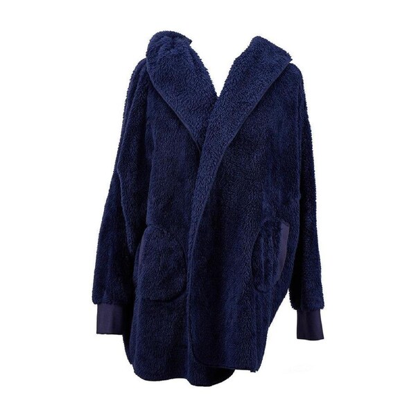 Annabel Trends Cosy Luxe Cardi Robe Loungewear Polyester One Size Navy