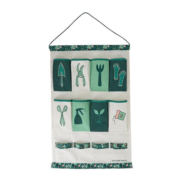 Annabel Trends Hanging Garden Tool Organiser Storage Cotton Canvas 71x48cm
