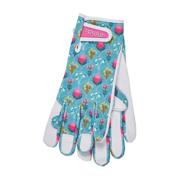 Annabel Trends Sprout Goatskin Leather Garden Gloves One Size Wildflower