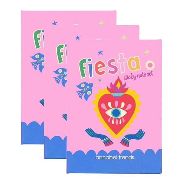 3PK Annabel Trends Sticky Note Pads Set Writing School Staionery 35.7cm Fiesta
