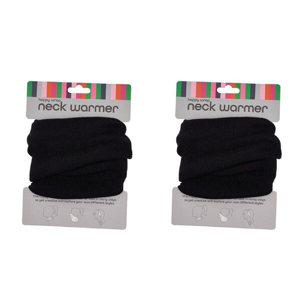 2PK Annabel Trends Happywrap Neck Warmer Travel Accessory One Size Black