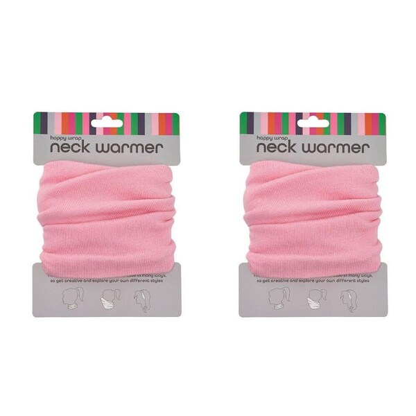 2PK Annabel Trends Happywrap Neck Warmer Travel Accessory One Size Light Pink